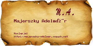 Majerszky Adelmár névjegykártya